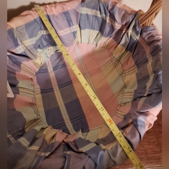 Vintage 90s New With TagExtra Large Oval Wicker Basket with removable liner - Picture 8 of 8